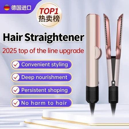 Hair Straightener - 2 in 1 Wet to Dry Hair Dryer and Straightener with High-Speed Airflow + Rapid Heat-Up + Customizable Temperature  & Auto Shut-Off + No Heat Damage for All Hair Types