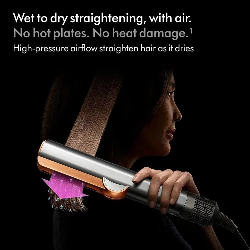 Hair Straightener - 2 in 1 Wet to Dry Hair Dryer and Straightener with High-Speed Airflow + Rapid Heat-Up + Customizable Temperature  & Auto Shut-Off + No Heat Damage for All Hair Types