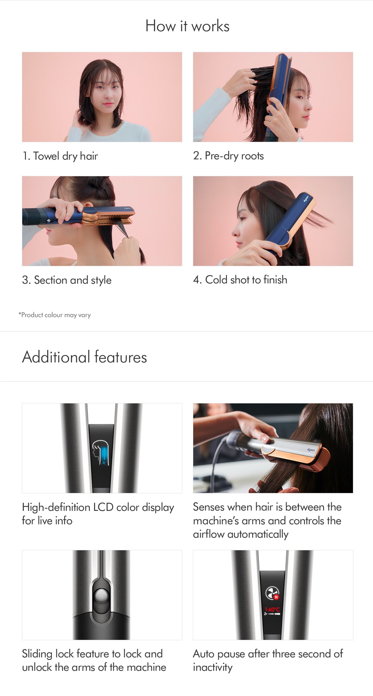 Hair Straightener - 2 in 1 Wet to Dry Hair Dryer and Straightener with High-Speed Airflow + Rapid Heat-Up + Customizable Temperature  & Auto Shut-Off + No Heat Damage for All Hair Types