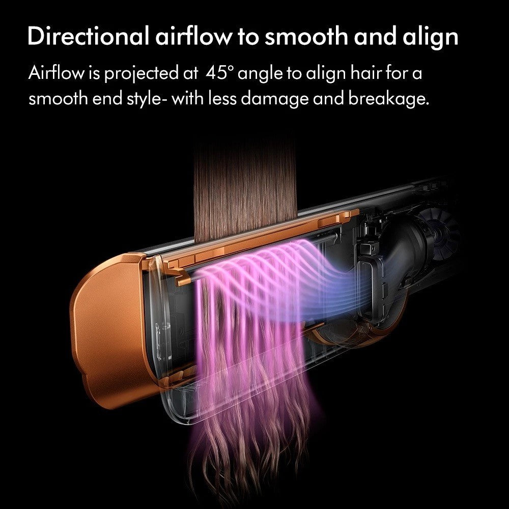 Hair Straightener - 2 in 1 Wet to Dry Hair Dryer and Straightener with High-Speed Airflow + Rapid Heat-Up + Customizable Temperature  & Auto Shut-Off + No Heat Damage for All Hair Types
