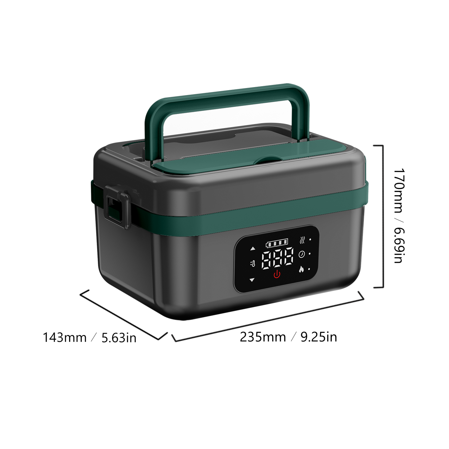 Cordless Electric Lunch Box for Adults, Kids, Men, Women, Rechargeable 16000mAh Battery, 1L Stainless Steel Container, Foodwarmer Fasting heating for Office, Truck Drivers, Construction Workers