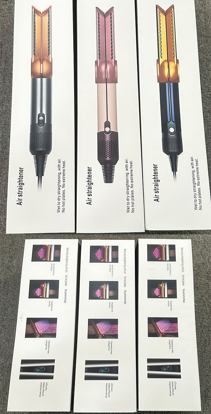 Hair Straightener - 2 in 1 Wet to Dry Hair Dryer and Straightener with High-Speed Airflow + Rapid Heat-Up + Customizable Temperature  & Auto Shut-Off + No Heat Damage for All Hair Types